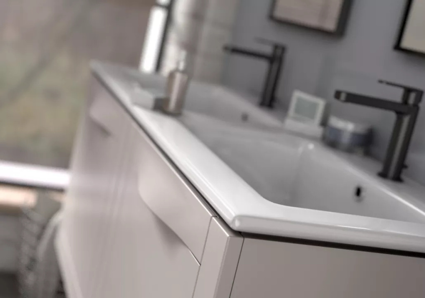 Oristo SKAGEN Szafka z umywalką 80 cm piaskowy mat